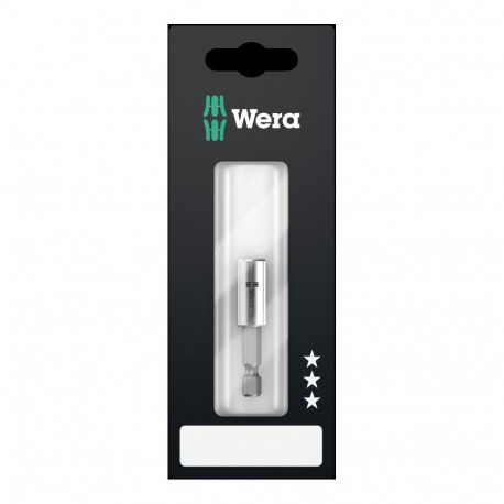 Wera 893/4/1 K universal magnetic bit holder – 1/4" hexagon drive, 50 mm, stainless steel sleeve