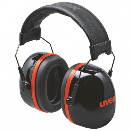 uvex K30 foldable earmuffs – SNR 36 dB hearing protection, adjustable headband, memory foam cushions