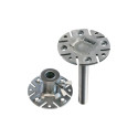 Piher multi-prop fixed steel feet set – 75 mm diameter, mounting holes 4.9 mm and 6.5 mm, 2 units st