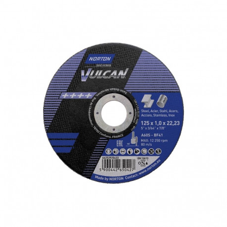 Cutting disc Norton Vulcan 41-125X1.0X22.2-A60S (25pcs)