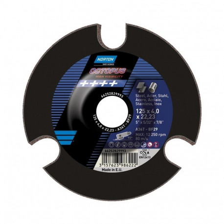 Grinding disc Norton Octopus 125x4.0x22.2 grit 60