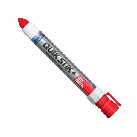 Markal Quik Stik+ oily surface solid paint marker – fast-drying, industrial-grade, 6-inch, red (12pc