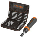 Ratcheting screwdriver & bits set, 26pcs Truper®