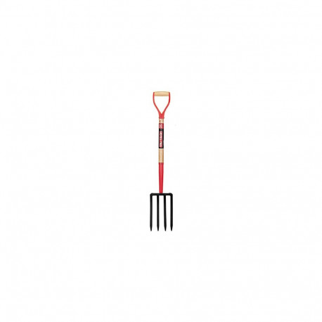 Truper spading fork with 4 tines and wooden shaft, 100cm