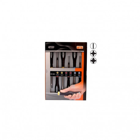 Screwdriver set ERGO™ 6 pcs - PH1/2; PZ1/2; SL 4,0/5,5
