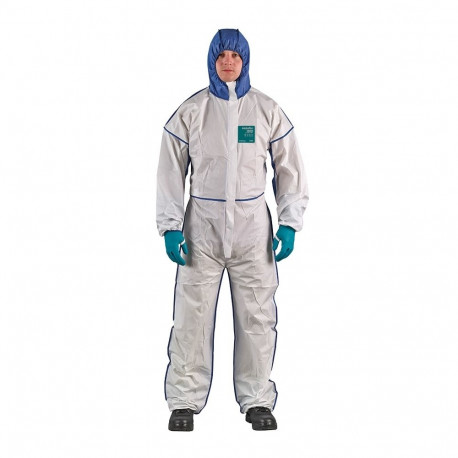 Ansell AlphaTec 1800 Comfort Model 195 disposable protective coverall – Type 5/6 certified, micropor