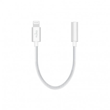 Adapter Puro Lightning to jack 3,5 mm, 15cm, White