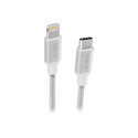 Cable SBS Braided USB-C/Lightning 1m Silver