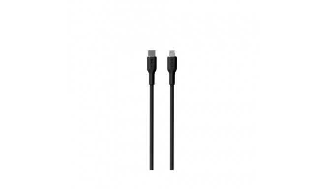 Kaabel Puro Soft USB-C/Lightning 1,5m, must