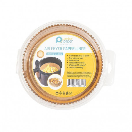 Kuumaõhufritüüri pabervormid 20 x 4.5 cm, Amber Paper