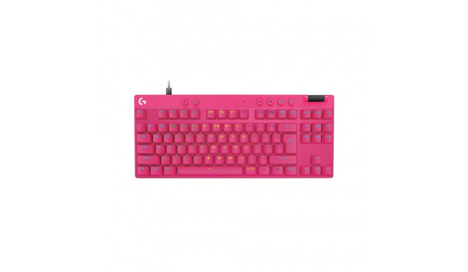 Klaviatuur Logitech Pro X TKL Rapid US, roosa