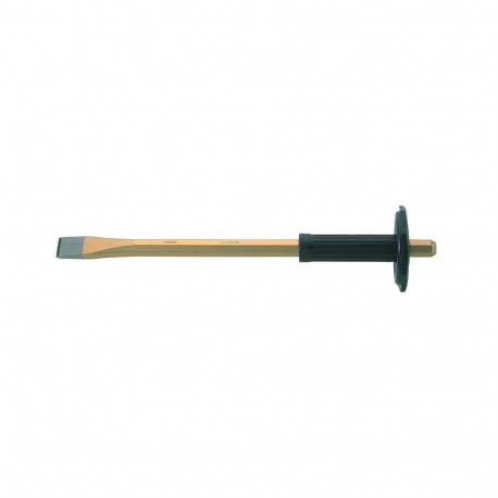 Mason´s chisel with plastic hand protection 26x300mm
