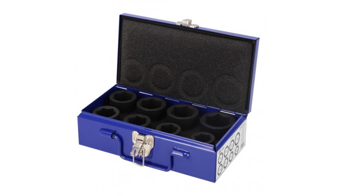Hexagon impact socket set 8pcs 24-38mm 3/4" Irimo
