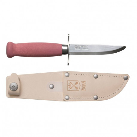 Morakniv Scout 39 Safe Outdoor Knife – 2.0mm Tipless Stainless Blade, Birch Handle, Lingonberry