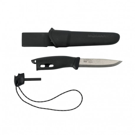 Morakniv Companion välinuga Spark – 2.5 mm roostevaba teras tera, süütepulgaga, must