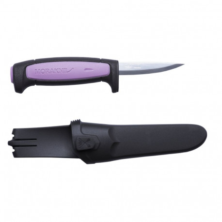 Morakniv Pro Precision Knife – Purple Handle, 2.0mm Tapered Stainless Steel Blade, Sheath