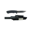 Morakniv Bushcraft Survival BlackBlade™ nuga – 3,2 mm süsinikteras, süütepulk, teritaja, kummist käe