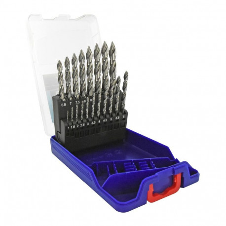 Tivoly Smart Point HSS Metal Drill Bit Set – 19-Piece Ø 1–10 mm, Automatic Centring & Smart Point, 5