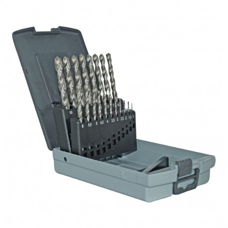 Tivoly Smart Point HSS Metal Drill Bit Set – 19-Piece Ø1–10 mm T-Line