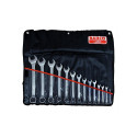 Bahco 111M/17T 17-piece metric flat combination wrench set – 6-22mm, alloy steel, chrome finish