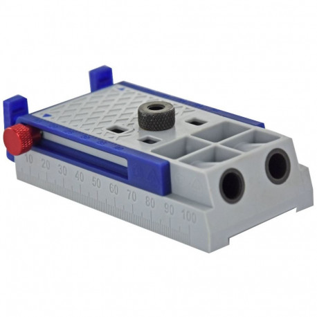 Guide for invisible jointing + Stepped drill bit + Socket + Stop + Ø6-8-10mm guides