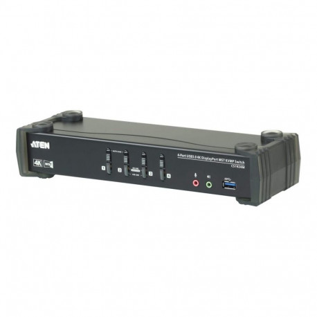 Aten | 4-Port USB3.0 4K DisplayPort KVMP Switch with Built-in MST Hub | CS1924M