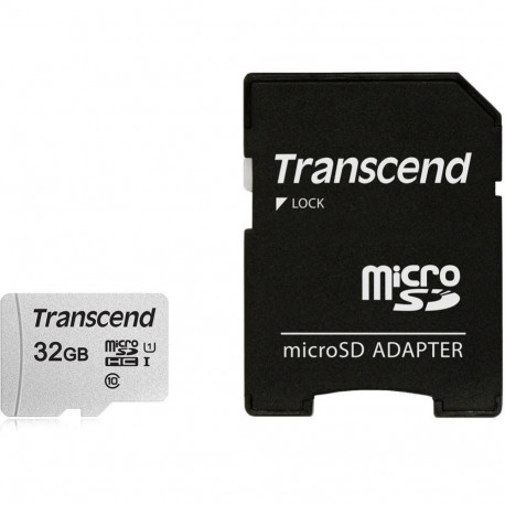 Transcend MEMORY MICRO SDHC 32GB W/ADAPT/C10 TS32GUSD300S-A