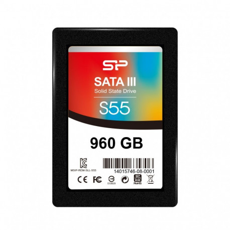 Silicon power Slim S55 960 GB, SSD form factor 2.5", SSD interface Serial ATA III