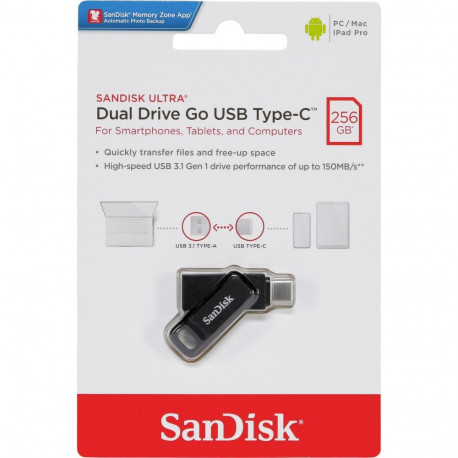 SanDisk 256GB Ultra Dual Drive Go USB Type-C mälupulk