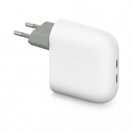 Google 67W Dual USB-C Charger, Snow