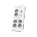 Pingekaitse Philips, 6 outlets, 1xUSB-C + 4xUSB-A, 2m