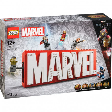 LEGO Super Heroes Marvel 76313 – MARVEL-logo ja minihahmot