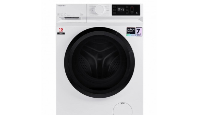 The Toshiba TW-BL80A2PL(WK) is a modern, slim-profile front-loading washing machine