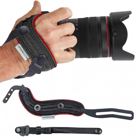 SpiderPro Camera Hand Strap Black-Red | v2