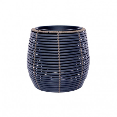 Lillepott WICKER D28xH26cm, must/pruun