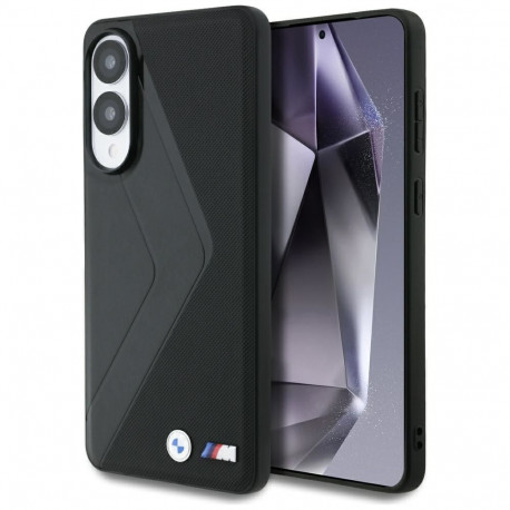 BMW Leather Oversized Stripes MagSafe case for Samsung Galaxy S25 Edge - black