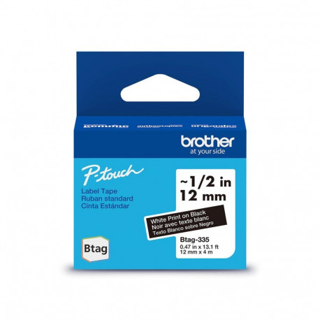 Lint Brother BTAG335 12mm valge/must 4m
