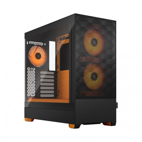 Fractal Design Pop Air RGB külgaken Orange Core TG Clear Tint ATX, mATX, Mini ITX