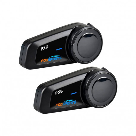 Fodsports FX6 motorcycle intercom two-pack (black)