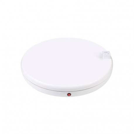 Rotating display stand Puluz with power socket 45 cm (white)