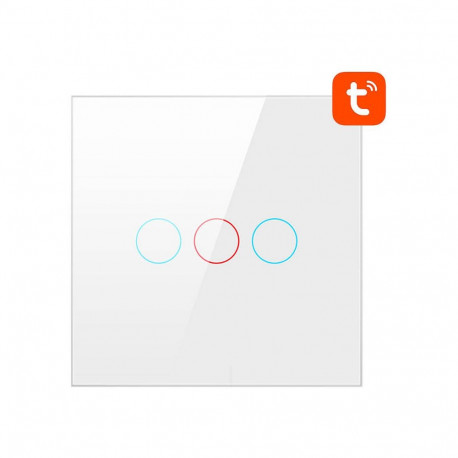 Smart Light Switch WiFi Avatto TS02-EU-W3 3 Way TUYA (white)