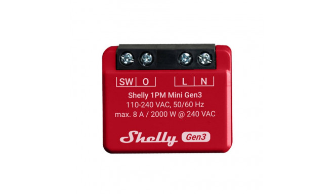 Shelly 1PM Mini Gen3 Controller, WiFi/Bluetooth