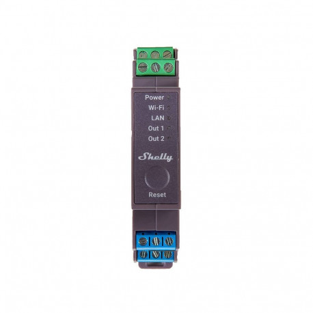 Shelly Pro 2 DIN Rail 2-channel Relay, WiFi/LAN