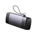 Baseus Lite Series SD/TF memory card reader, USB + USB-C (gray)