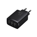 Baseus Compact Quick Charger, 3x USB, 17W (Black)