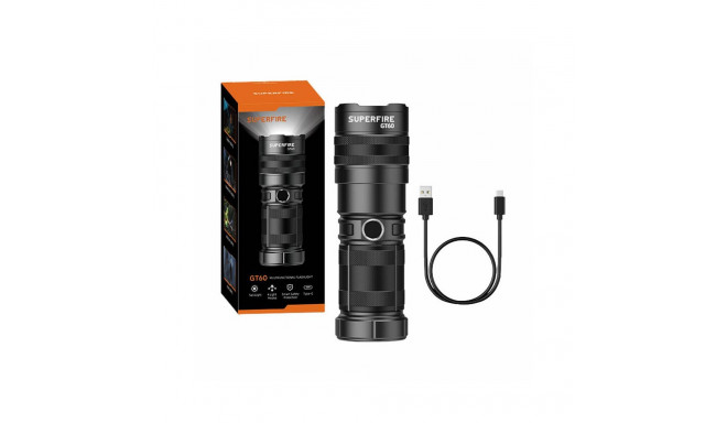 Superfire GT60 flashlight - 2600 lm, 2 modes, USB-C
