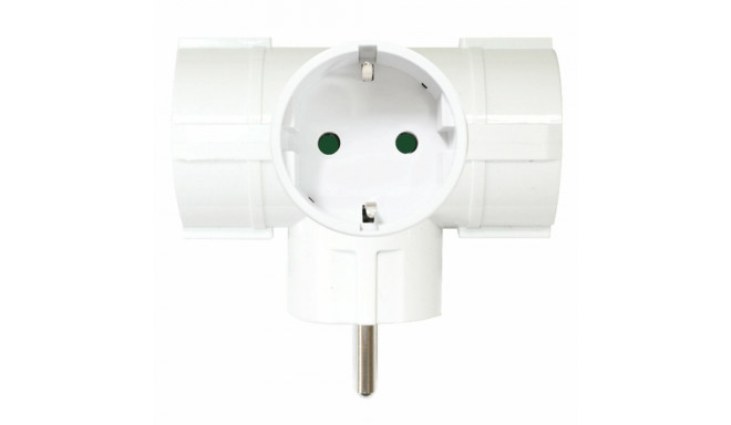 Plug adapter Silver Electronics 9153 White 220 V 16 A