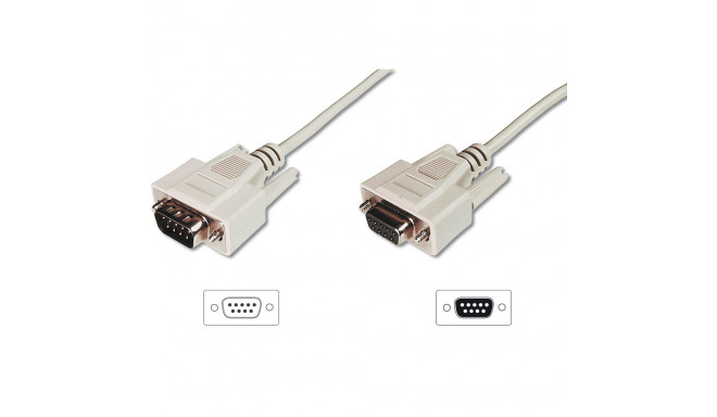 Digitus | Data transfer extension cable, D-Sub9/St - D-Sub9/Bu | AK-610203-030-E