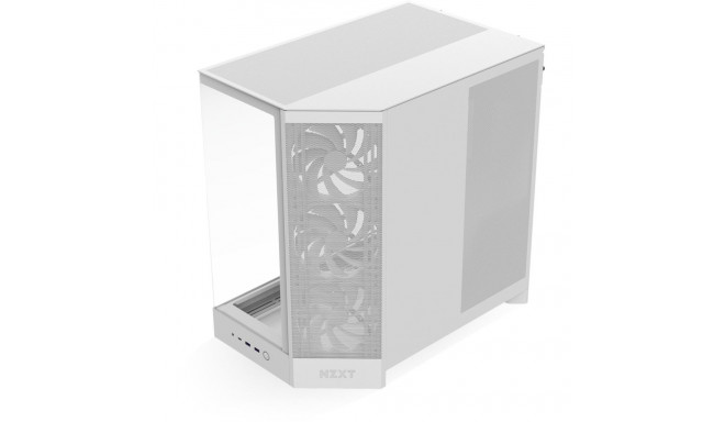 NZXT H9 Flow, tower case white (matte), tempered glass x 2