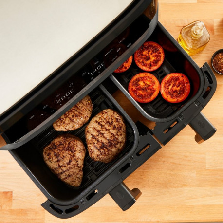 Kahekambriline kuumaõhufritüür Dual Easy Fry & Grill 2700W, 2 korvi 5,2l + 3,1l, must